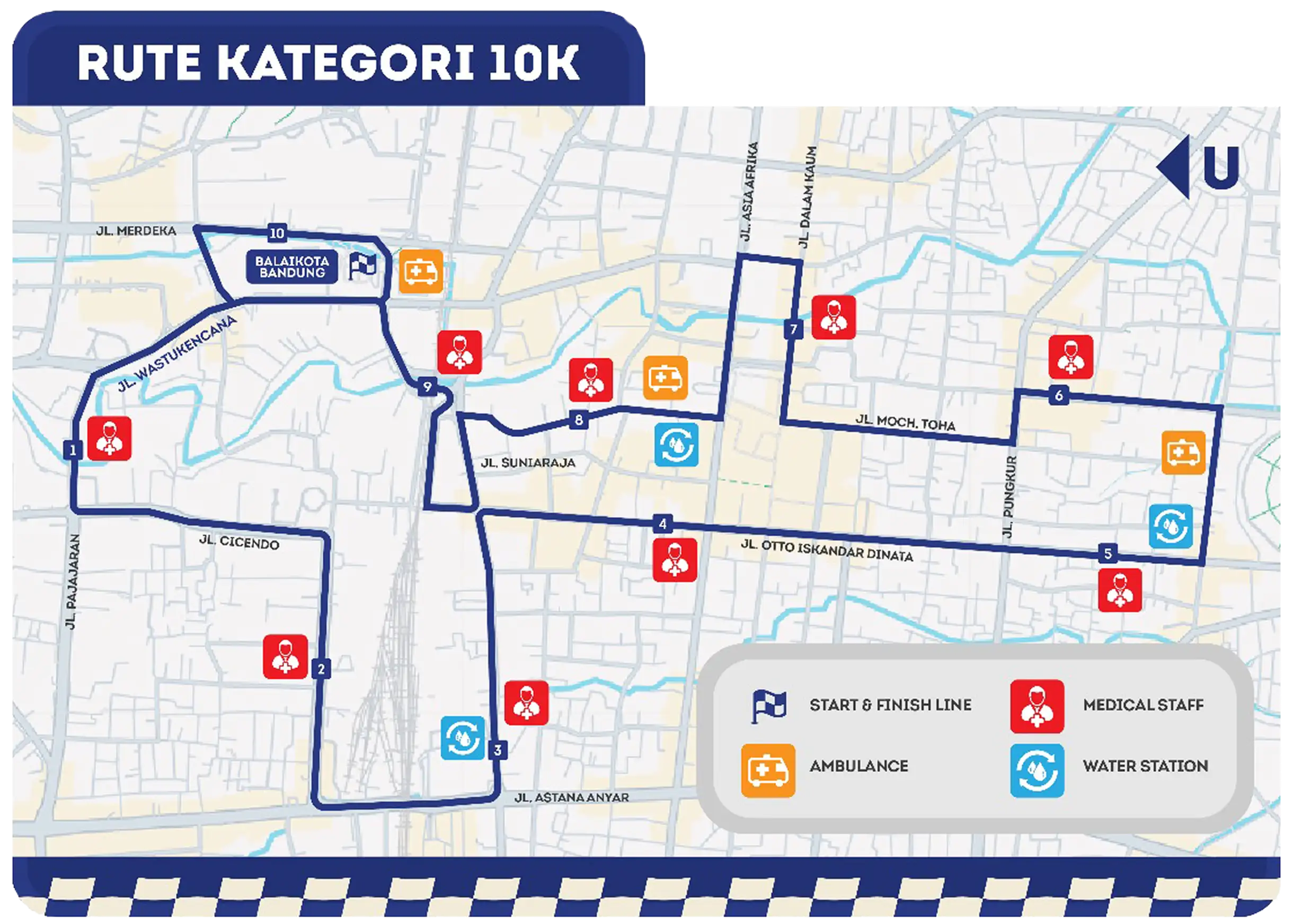 Rute 10K - Bandung QRIS Run
